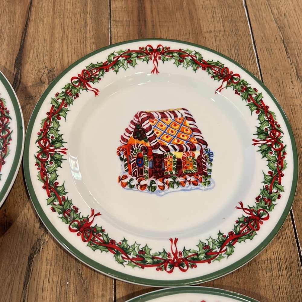 Christopher Radko Traditions Holiday  - Set of 4 salad plates, Santa, S - Picture 3 of 6